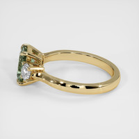 1.17 Ct. Bluish Green Sapphire Ring, 18K Yellow Gold 4