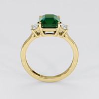 3.05 Ct. Bluish Green Sapphire Ring, 18K Yellow Gold 3