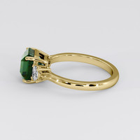 3.05 Ct. Bluish Green Sapphire Ring, 18K Yellow Gold 4