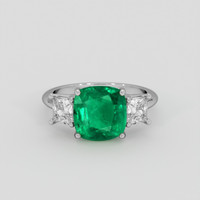 3.37 Ct. Emerald Ring, Platinum 950 1