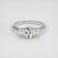 0.99 Ct. Sapphire Ring, 14K White Gold 1