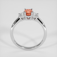 0.87 Ct. Padparadscha Sapphire Ring, 14K White Gold 3