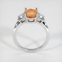 3.02 Ct. Padparadscha Sapphire Ring, 18K White Gold 3