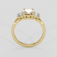 1.25 Ct. Peach Sapphire Ring, 14K Yellow Gold 3