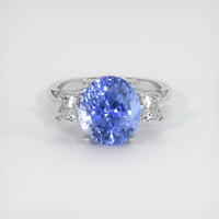 7.10 Ct. Blue Sapphire Ring, Platinum 950 1