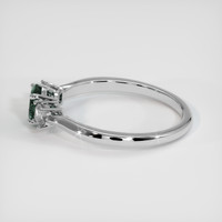 0.92 Ct. Bluish Green Sapphire Ring, 10K White Gold 4