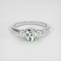0.99 Ct. Sapphire Ring, 18K White Gold 1