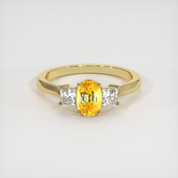 1.34 Ct. Yellow Sapphire Ring, 18K Yellow Gold 1