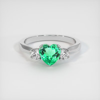 1.19 Ct. Emerald Ring, Platinum 950 1