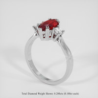 1.31 Ct. Ruby Ring, Platinum 950 2