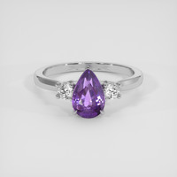 1.75 Ct. Purple Sapphire Ring, Platinum 950 1