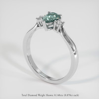 0.84 Ct. Sapphire Ring, Platinum 950 2