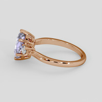 1.76 Ct. Purple Sapphire Ring, 18K Rose Gold 4