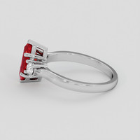 1.31 Ct. Ruby Ring, 10K White Gold 4