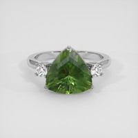 4.34 Ct. Green Sapphire Ring, 10K White Gold 1
