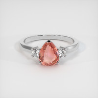 2.00 Ct. Sapphire Ring, 14K White Gold 1