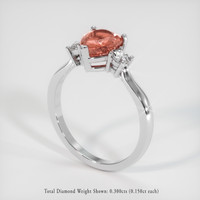 2.00 Ct. Sapphire Ring, 14K White Gold 2