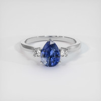 1.68 Ct. Blue Sapphire Ring, 14K White Gold 1