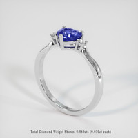 1.53 Ct. Sapphire Ring, 14K White Gold 2