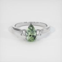 0.79 Ct. Sapphire Ring, 14K White Gold 1