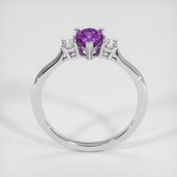 0.63 Ct. Purple Sapphire Ring, 14K White Gold 3