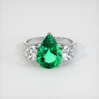 3.07 Ct. Emerald Ring, 18K White Gold 1