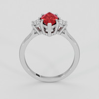 1.31 Ct. Ruby Ring, 18K White Gold 3