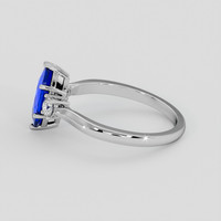 2.07 Ct. Blue Sapphire Ring, 18K White Gold 4