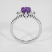 1.75 Ct. Purple Sapphire Ring, 18K White Gold 3