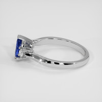 1.05 Ct. Blue Sapphire Ring, 18K White Gold 4