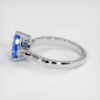 1.60 Ct. Blue Sapphire Ring, 18K White Gold 4
