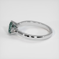 0.84 Ct. Sapphire Ring, 18K White Gold 4