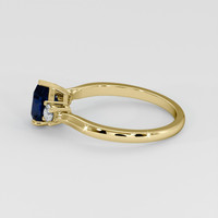 1.33 Ct. Blue Sapphire Ring, 14K Yellow Gold 4