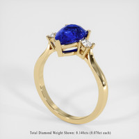 2.55 Ct. Blue Sapphire Ring, 14K Yellow Gold 2