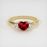 1.33 Ct. Ruby Ring, 14K Yellow Gold 1