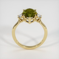 6.05 Ct. Yellowish Green Sapphire Ring, 14K Yellow Gold 3