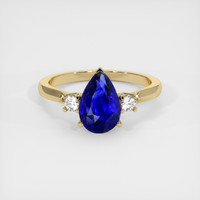 2.55 Ct. Blue Sapphire Ring, 18K Yellow Gold 1
