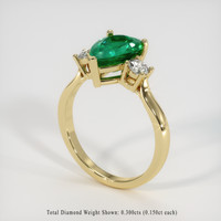 1.69 Ct. Emerald Ring, 18K Yellow Gold 2