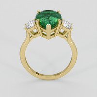4.14 Ct. Emerald Ring, 18K Yellow Gold 3