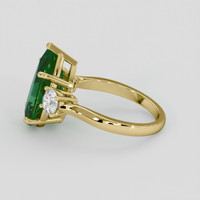 4.14 Ct. Emerald Ring, 18K Yellow Gold 4