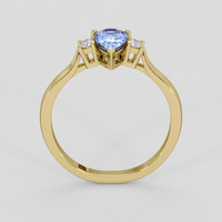 0.90 Ct. Blue Sapphire Ring, 18K Yellow Gold 3