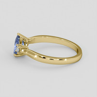 0.90 Ct. Blue Sapphire Ring, 18K Yellow Gold 4