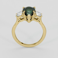 3.08 Ct. Green Sapphire Ring, 18K Yellow Gold 3