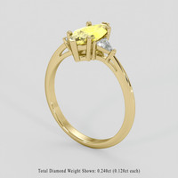 1.11 Ct. Yellow Sapphire Ring, 18K Yellow Gold 2