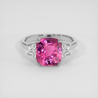 4.50 Ct. Pink Sapphire Ring, Platinum 950 1