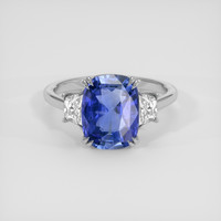 3.58 Ct. Blue Sapphire Ring, Platinum 950 1