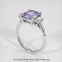 3.02 Ct. Purple Sapphire Ring, Platinum 950 2