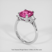 4.50 Ct. Pink Sapphire Ring, 10K White Gold 2