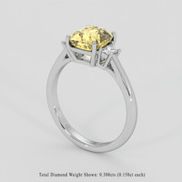 3.63 Ct. Yellow Sapphire Ring, 10K White Gold 2