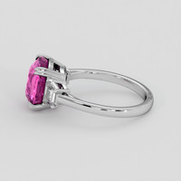 5.08 Ct. Purplish Pink Sapphire Ring, 10K White Gold 4